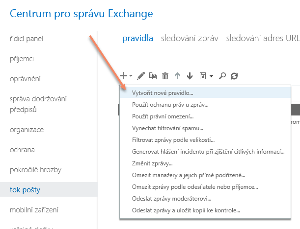 Blokování EXE příloh v poště Office 365 3