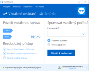 Vzdálená správa - TeamViewer