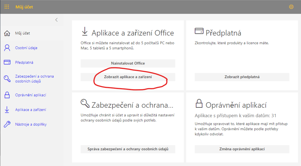 Stažení a instalace Office 365 192