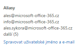 Jak použít alias pro odesílání e-mailů v Microsoft 365 Exchange Online 3