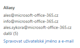 Jak použít alias pro odesílání e-mailů v Microsoft 365 Exchange Online 35