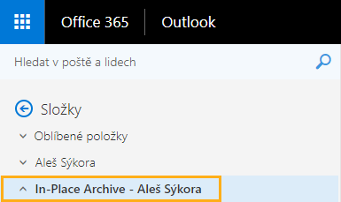 in place archive outlook web access